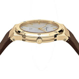 Buy Shop Salvatore Ferragamo F-80 Classic White Dial Brown Leather Strap Watch for Men - SFDT00819 USA Online