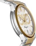 Buy Shop Salvatore Ferragamo F-80 Classic White Dial Two Tone Steel Strap Watch for Men - SFME00821 USA Online