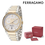 Buy Shop Salvatore Ferragamo F-80 Classic White Dial Two Tone Steel Strap Watch for Men - SFME00821 USA Online