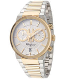 Buy Shop Salvatore Ferragamo F-80 Classic White Dial Two Tone Steel Strap Watch for Men - SFME00821 USA Online