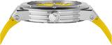 Buy Shop Salvatore Ferragamo F-80 Classic Yellow Dial Yellow Rubber Strap Watch for Men - SFHY01222 USA Online