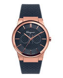 Buy Shop Salvatore Ferragamo Sapphire Black Dial Black Silicone Strap Watch for Men - SFHP00420 USA Online