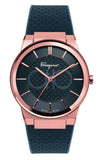 Buy Shop Salvatore Ferragamo Sapphire Black Dial Black Silicone Strap Watch for Men - SFHP00420 USA Online