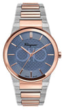 Buy Shop Salvatore Ferragamo Sapphire Blue Dial Two Tone Steel Strap Watch for Men - SFHP007-20 USA Online