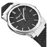 Buy Shop Salvatore Ferragamo Sapphire Bracelet Black Dial Black Silicone Strap Watch for Men - SFHP01024 USA Online