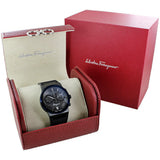 Buy Shop Salvatore Ferragamo Sapphire Chrono Black Dial Black Rubber Strap Watch for Men - SFME00621 USA Online
