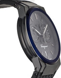 Buy Shop Salvatore Ferragamo Sapphire Chrono Black Dial Black Rubber Strap Watch for Men - SFME00621 USA Online