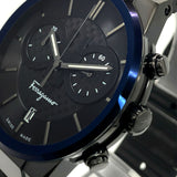 Buy Shop Salvatore Ferragamo Sapphire Chrono Black Dial Black Rubber Strap Watch for Men - SFME00621 USA Online