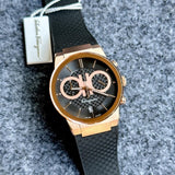 Buy Shop Salvatore Ferragamo Sapphire Chrono Black Dial Black Rubber Strap Watch for Men - SFME00721 USA Online
