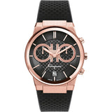 Buy Shop Salvatore Ferragamo Sapphire Chrono Black Dial Black Rubber Strap Watch for Men - SFME00721 USA Online