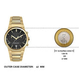 Buy Shop Salvatore Ferragamo Sapphire Chrono Black Dial Gold Steel Strap Watch for Men - SFME01323 USA Online