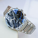 Buy Shop Salvatore Ferragamo Sapphire Chrono Blue Dial Silver Steel Strap Watch for Men - SFME01123 USA Online