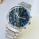 Buy Shop Salvatore Ferragamo Sapphire Chrono Blue Dial Silver Steel Strap Watch for Men - SFME01123 USA Online