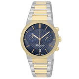 Buy Shop Salvatore Ferragamo Sapphire Chrono Blue Dial Two Tone Steel Strap Watch for Men - SFME00521 USA Online
