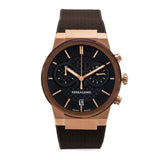 Buy Shop Salvatore Ferragamo Sapphire Chrono Brown Dial Brown Rubber Strap Watch for Men - SFME01023 USA Online