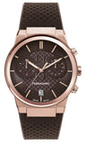 Buy Shop Salvatore Ferragamo Sapphire Chrono Brown Dial Brown Rubber Strap Watch for Men - SFME01023 USA Online