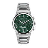 Buy Shop Salvatore Ferragamo Sapphire Chrono Green Dial Silver Steel Strap Watch for Men - SFME00421 USA Online