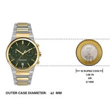 Buy Shop Salvatore Ferragamo Sapphire Chrono Green Dial Two Tone Steel Strap Watch for Men - SFME01223 USA Online
