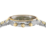 Buy Shop Salvatore Ferragamo Sapphire Chrono Green Dial Two Tone Steel Strap Watch for Men - SFME01223 USA Online