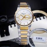 Buy Shop Salvatore Ferragamo Sapphire Silver Dial Two Tone Steel Strap Watch for Men - SFHP00520 USA Online