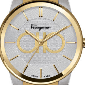 Buy Shop Salvatore Ferragamo Sapphire Silver Dial Two Tone Steel Strap Watch for Men - SFHP00520 USA Online