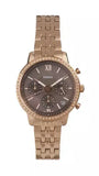 Buy Shop Fossil Neutra Chronograph Mother of Pearl Brown Dial Rose Gold Steel Strap Watch for Women - ES5218 USA Online