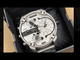 Buy Shop Diesel Mr. Daddy Chronograph Silver Dial Silver Steel Strap Watch For Men - DZ7421 USA Online