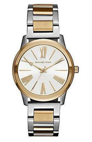 Buy Shop Michael Kors Hartman Quartz White Dial Two Tone Steel Strap Watch For Women - MK3521 USA Online