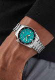 Buy Shop Seiko 5 Sports SKX Midi Automatic Teal Dial Silver Steel Strap Watch For Men - SRPK33K1 USA Online