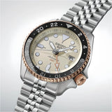 Buy Shop Seiko 5 GMT Sport Asia Exclusive Limited Edition Off White Dial Silver Steel Strap Watch for Men - SSK046K1 USA Online