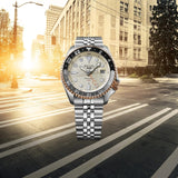 Buy Shop Seiko 5 GMT Sport Asia Exclusive Limited Edition Off White Dial Silver Steel Strap Watch for Men - SSK046K1 USA Online