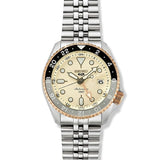 Buy Shop Seiko 5 GMT Sport Asia Exclusive Limited Edition Off White Dial Silver Steel Strap Watch for Men - SSK046K1 USA Online