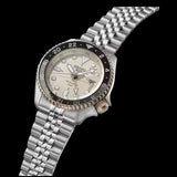 Buy Shop Seiko 5 GMT Sport Asia Exclusive Limited Edition Off White Dial Silver Steel Strap Watch for Men - SSK046K1 USA Online