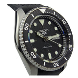 Buy Shop Seiko 5 Sport Automatic Black Dial Black Silicone Strap Watch For Men - SRPD65K3 USA Online