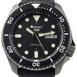 Buy Shop Seiko 5 Sport Automatic Black Dial Black Silicone Strap Watch For Men - SRPD65K3 USA Online
