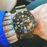 Buy Shop Seiko 5 Sport Automatic Black Dial Green Nylon Strap Watch For Men - SRPD65K4 USA Online