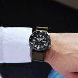 Buy Shop Seiko 5 Sport Automatic Black Dial Green Nylon Strap Watch For Men - SRPD65K4 USA Online