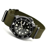 Buy Shop Seiko 5 Sport Automatic Black Dial Green Nylon Strap Watch For Men - SRPD65K4 USA Online