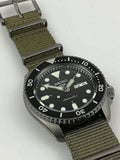 Buy Shop Seiko 5 Sport Automatic Black Dial Green Nylon Strap Watch For Men - SRPD65K4 USA Online