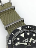 Buy Shop Seiko 5 Sport Automatic Black Dial Green Nylon Strap Watch For Men - SRPD65K4 USA Online