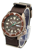 Buy Shop Seiko 5 Sport Automatic Brown Dial Brown Nylon Strap Watch For Men - SRPD85K1 USA Online