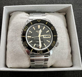 Seiko 5 Sport Automatic SKX Series Black Dial Silver Steel Strap Watch for Men - SRPK99K1
