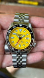 Buy Shop Seiko 5 Sport SKX GMT US Special Creation Automatic Yellow Dial Silver Steel Strap Watch for Men - SSK017K1 USA Online