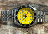 Buy Shop Seiko 5 Sport SKX GMT US Special Creation Automatic Yellow Dial Silver Steel Strap Watch for Men - SSK017K1 USA Online
