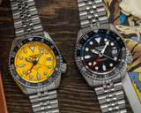 Buy Shop Seiko 5 Sport SKX GMT US Special Creation Automatic Yellow Dial Silver Steel Strap Watch for Men - SSK017K1 USA Online