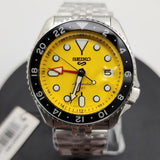 Buy Shop Seiko 5 Sport SKX GMT US Special Creation Automatic Yellow Dial Silver Steel Strap Watch for Men - SSK017K1 USA Online