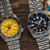Buy Shop Seiko 5 Sport SKX GMT US Special Creation Automatic Yellow Dial Silver Steel Strap Watch for Men - SSK017K1 USA Online