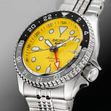 Buy Shop Seiko 5 Sport SKX GMT US Special Creation Automatic Yellow Dial Silver Steel Strap Watch for Men - SSK017K1 USA Online