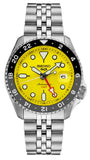 Buy Shop Seiko 5 Sport SKX GMT US Special Creation Automatic Yellow Dial Silver Steel Strap Watch for Men - SSK017K1 USA Online