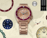 Buy Shop Seiko 5 Sports 55th Anniversary Limited Edition Rose Gold Dial Rose Gold Steel Strap Watch for Men - SRPK08K1 USA Online